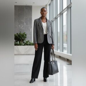 Talbots wool blend tweed blazer ladies 10 office business chic